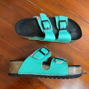 On Foot 1100 Naoshima Platform Sandals in Aguamar Green Sz 39 (US 8) 🧡🎀
